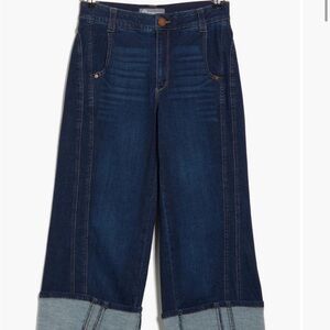 Democracy Cropped Women's Blue Wide-Leg Jeans Size 4P
